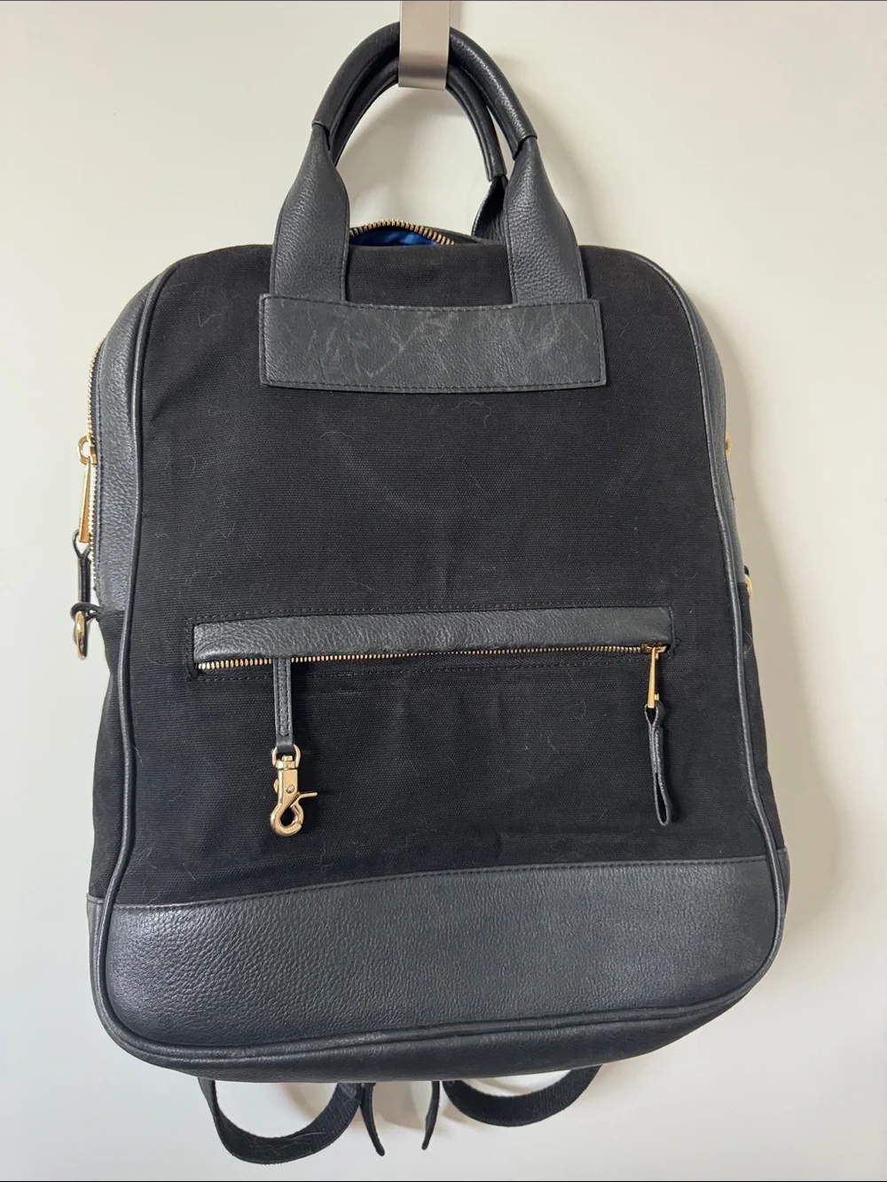 Bartaile C12 Coated Canvas & Leather Bag - 3 in 1  (backpack, tote, messenger)